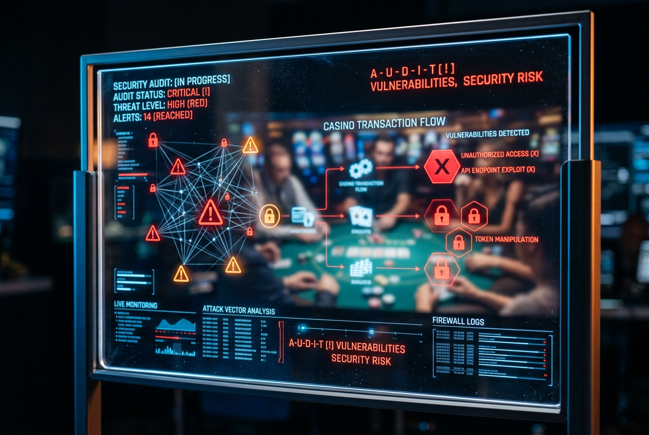 A conceptual visual representing digital security and the detection of red flags in online gambling platforms.